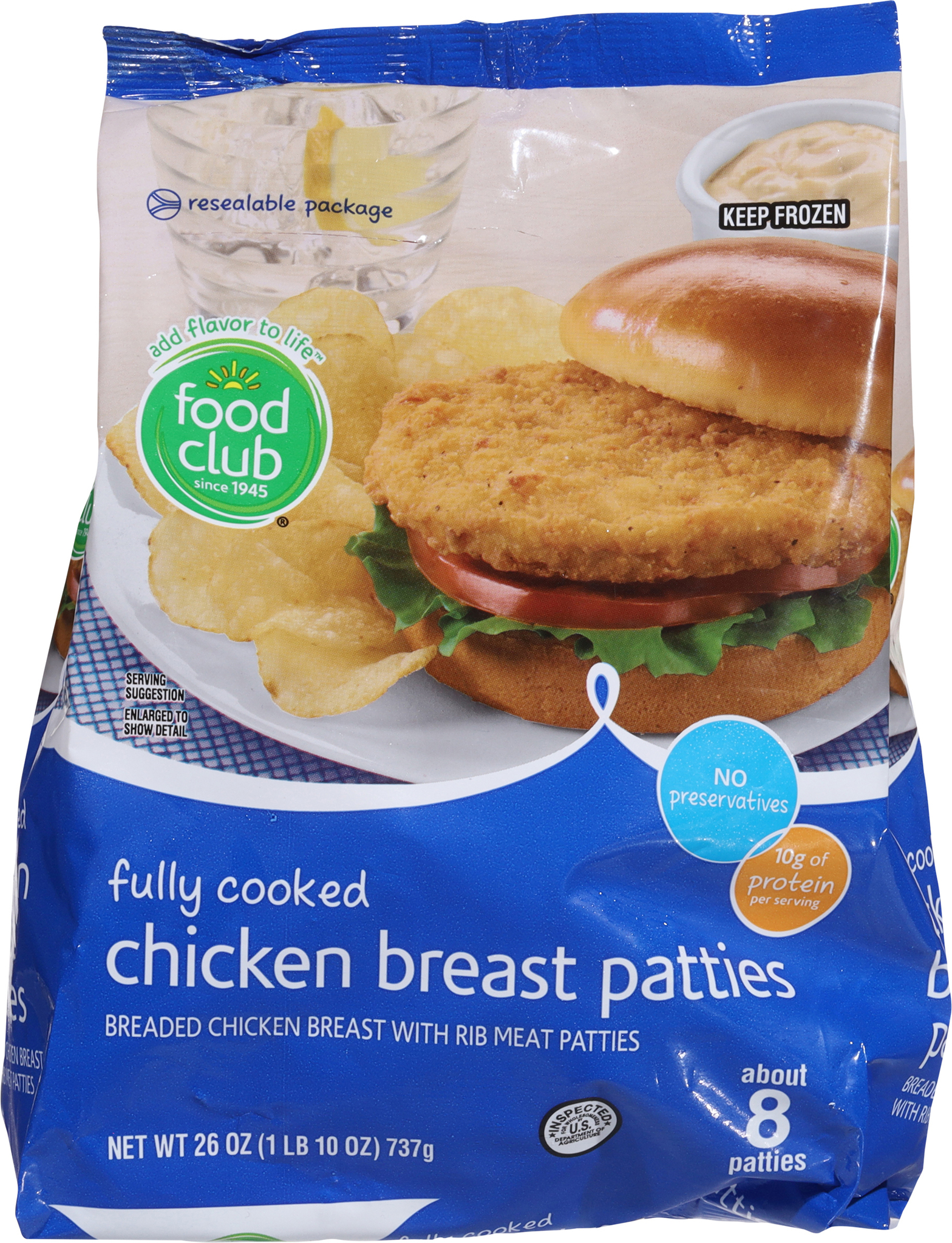 Fully Cooked Chicken Breast Patties