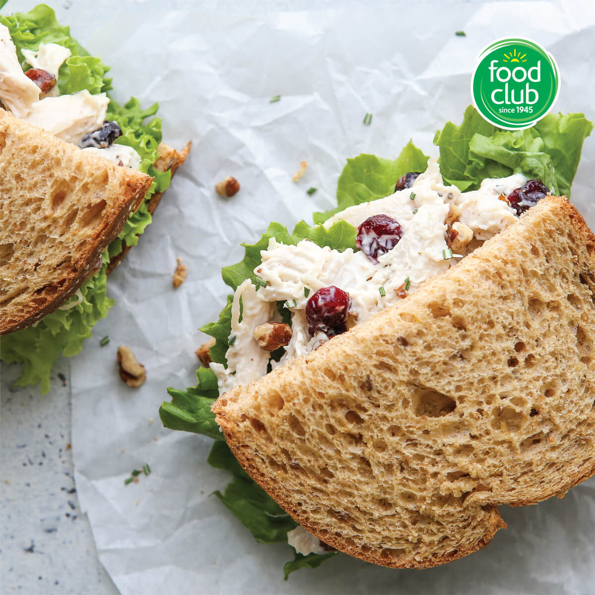 Turkey Cranberry Salad Sandwiches