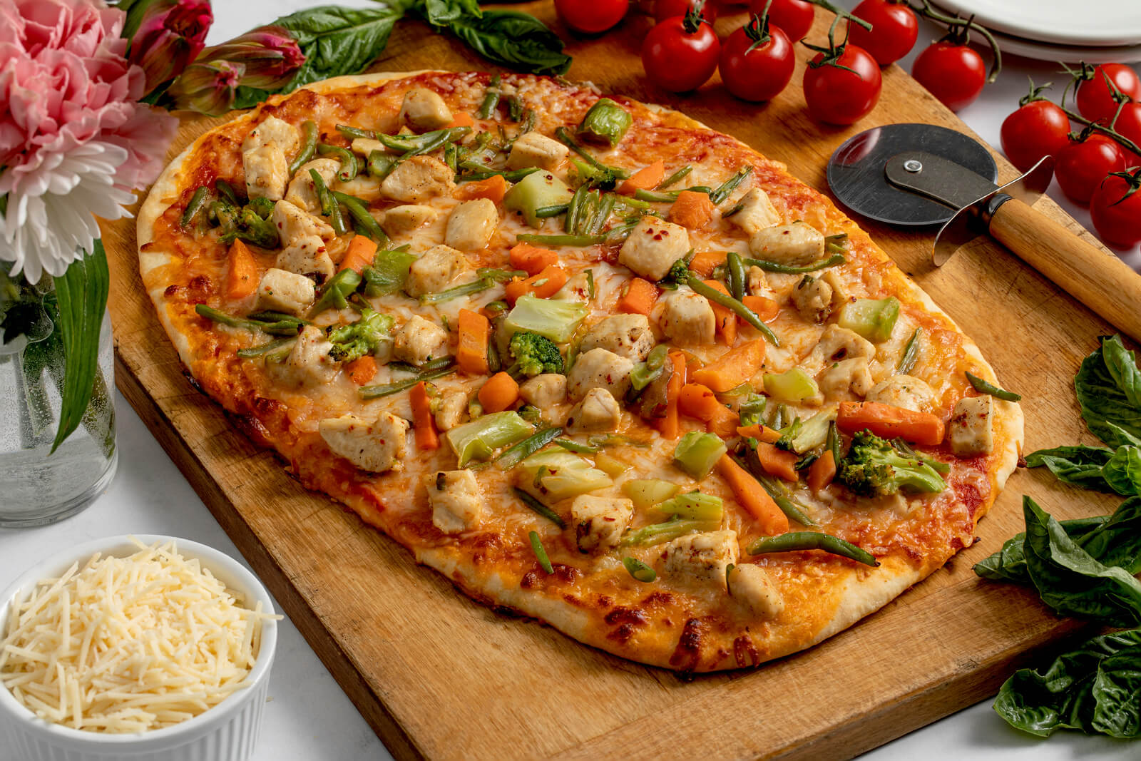 Chicken and Vegetable Flatbread