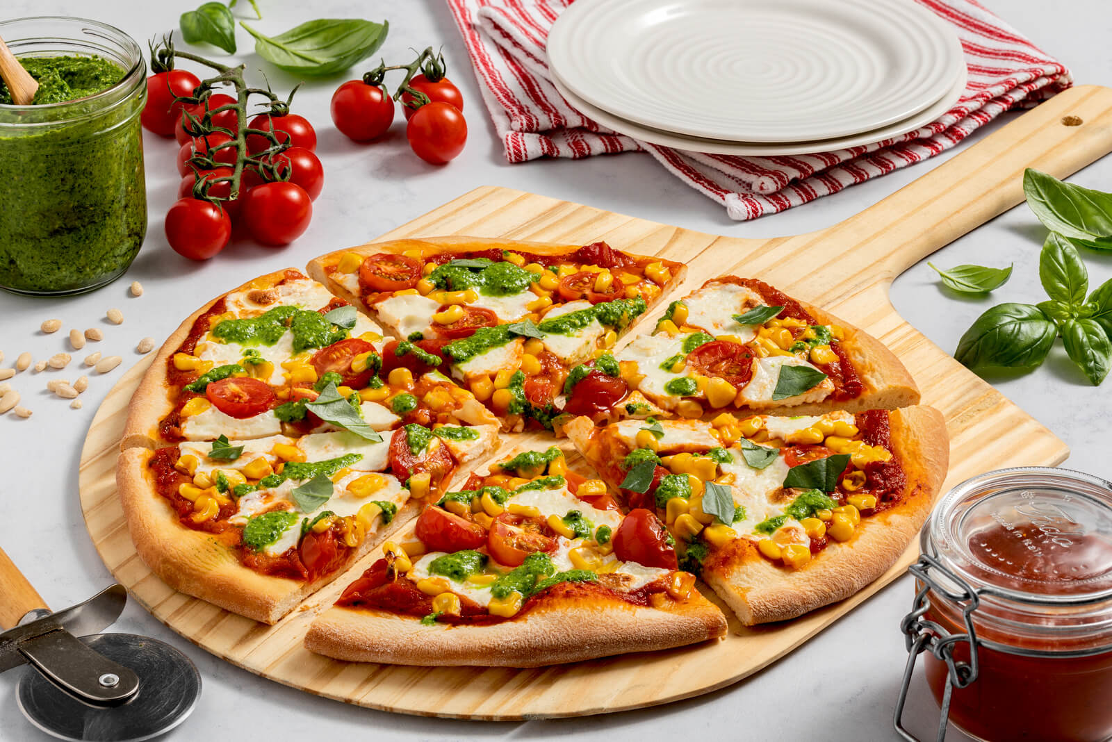 Corn Margherita Pizza