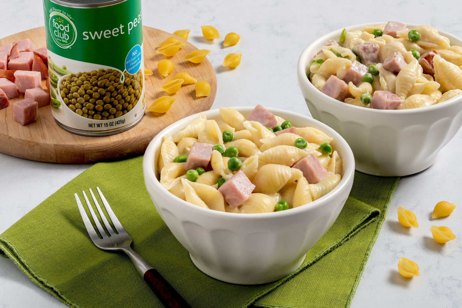 Ham and Peas Mac & Cheese