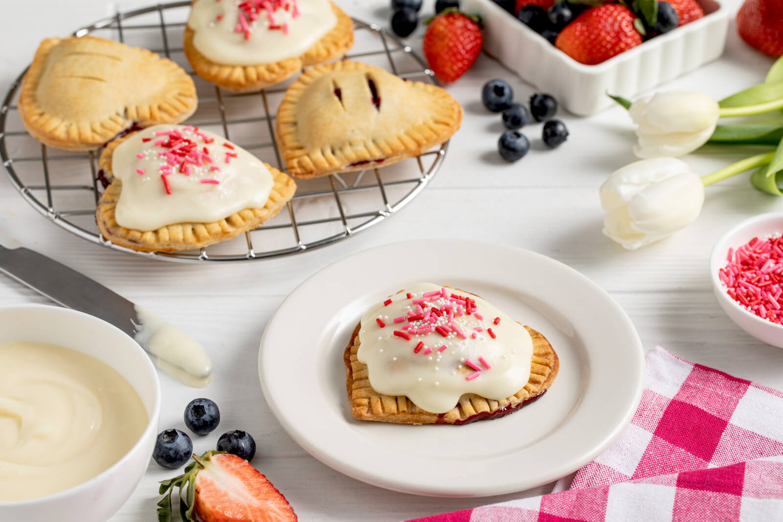 Heart Shaped Berry Hand Pies