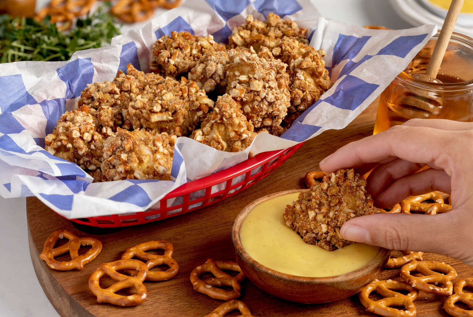 Pretzel Crusted Chicken Nuggets