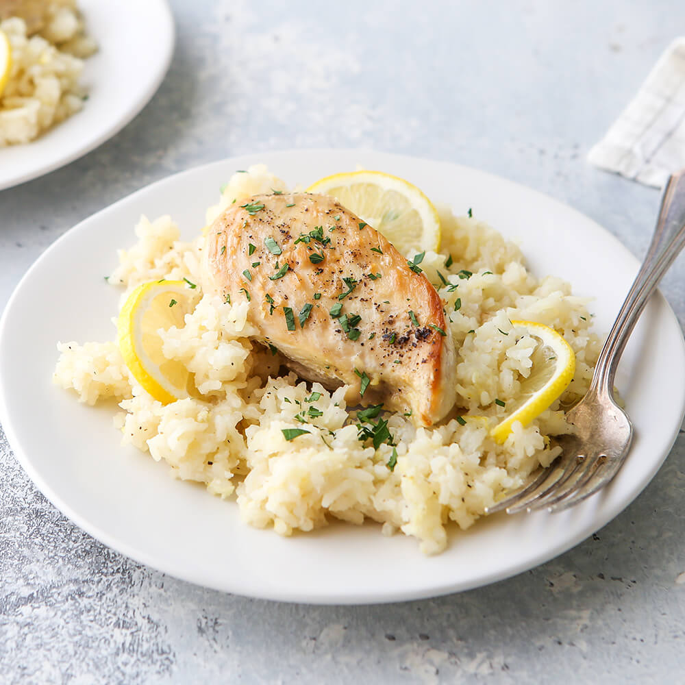 Slow Cooker Lemon Chicken and Rice