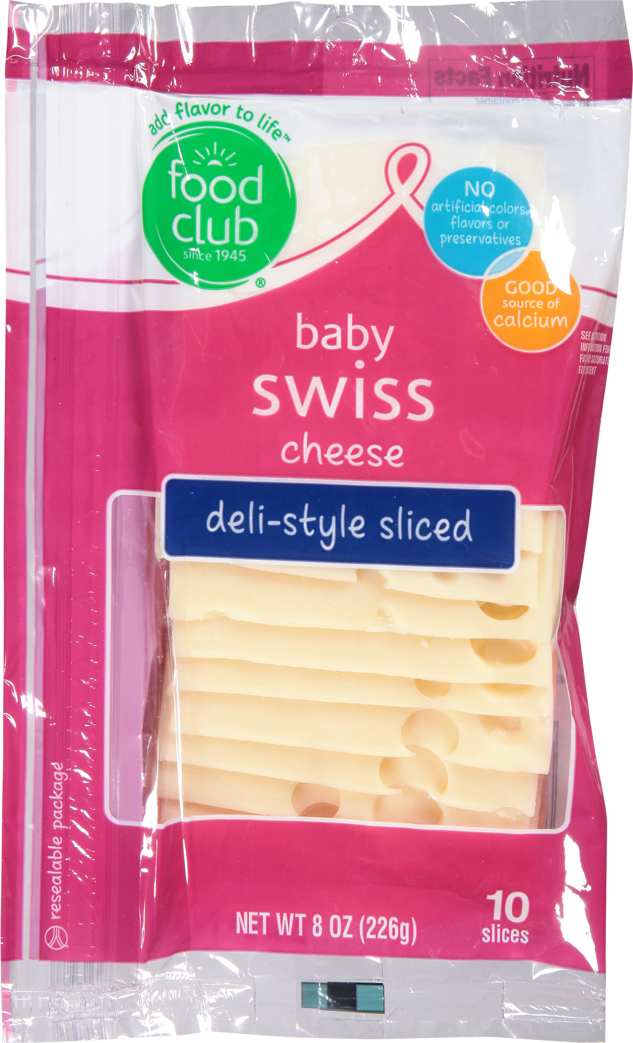 Deli-Style Baby Swiss Cheese