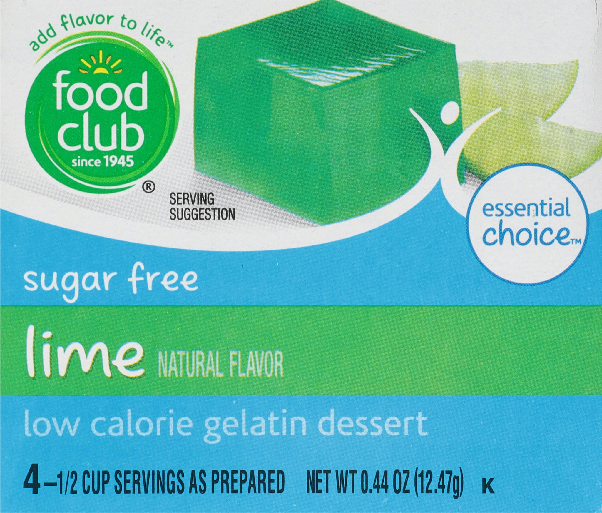 Essential Choice Sugar Free Low Calorie Lime Gelatin Dessert