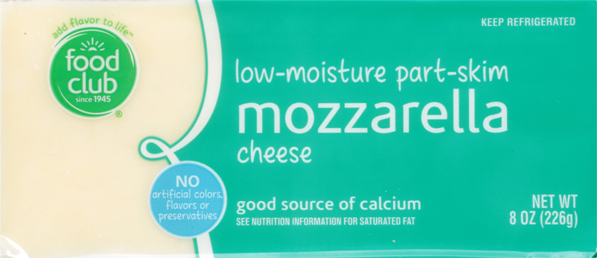 Low-Moisture Part-Skim Mozzarella Cheese