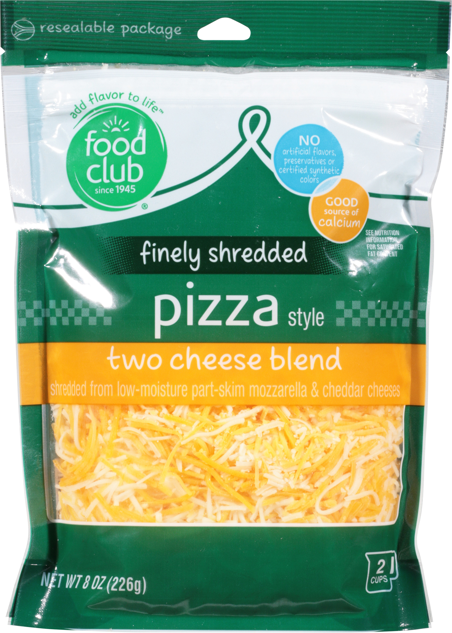 Pizza Style Two Cheese Blend Finely Shredded Cheese