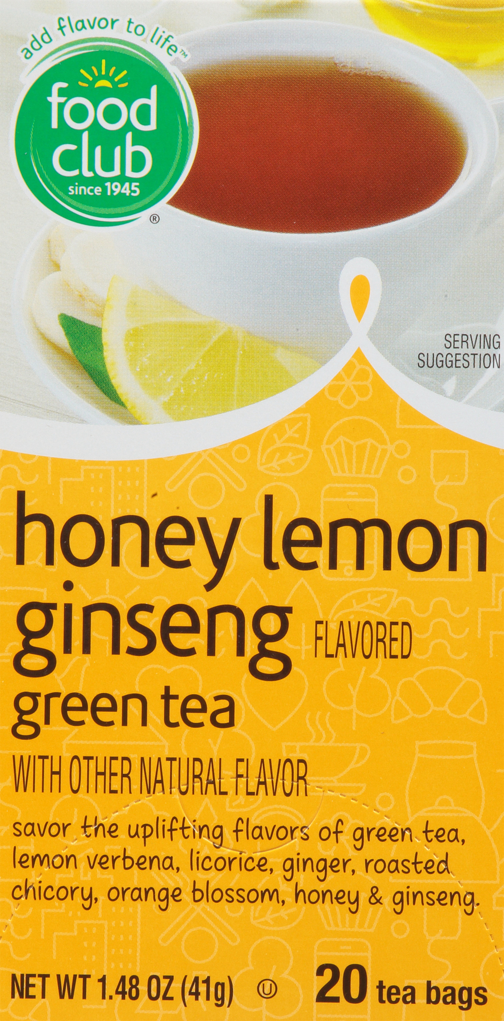 Tea Bags Honey Lemon Ginseng Green Tea