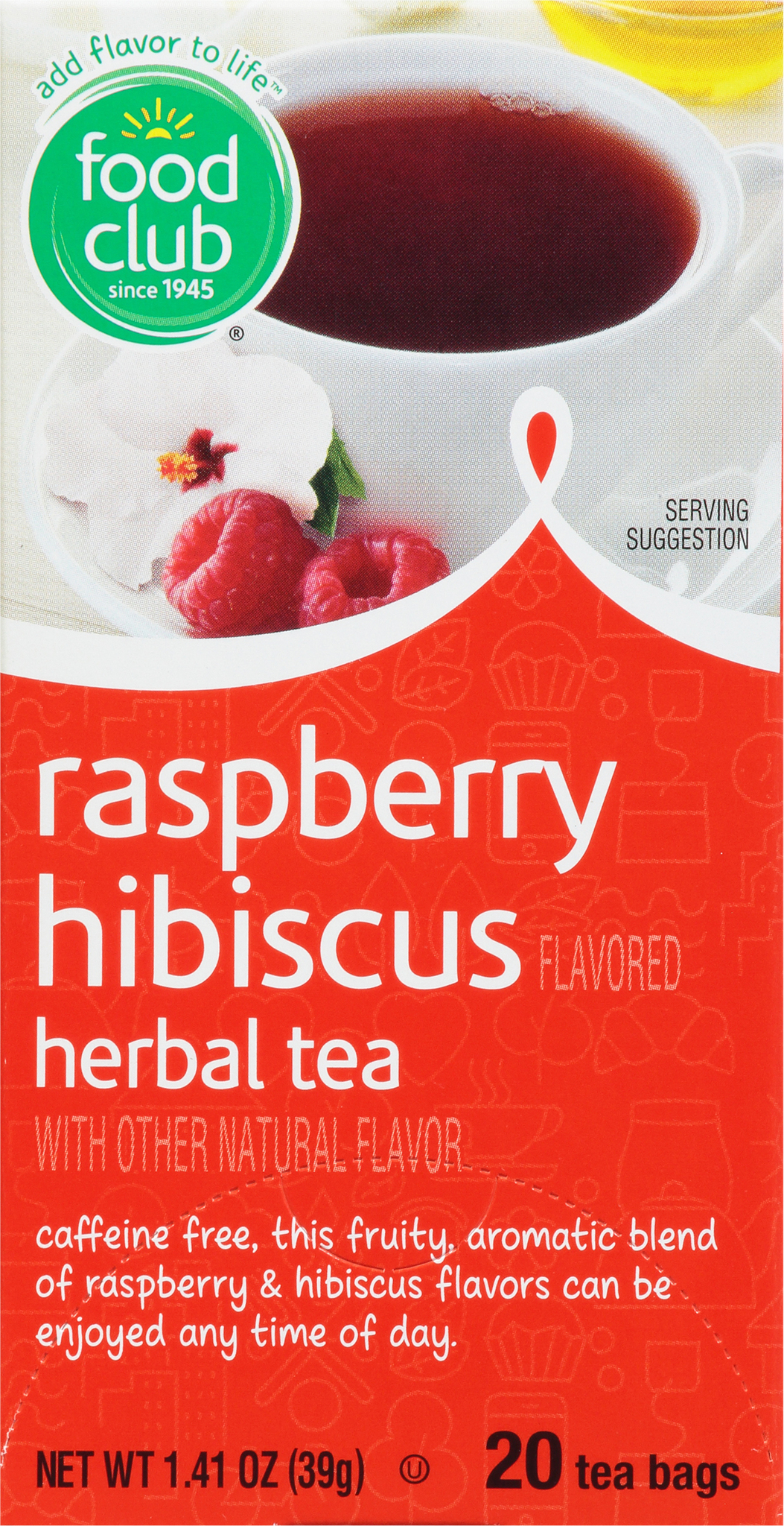 Tea Bags Raspberry Hibiscus Herbal Tea