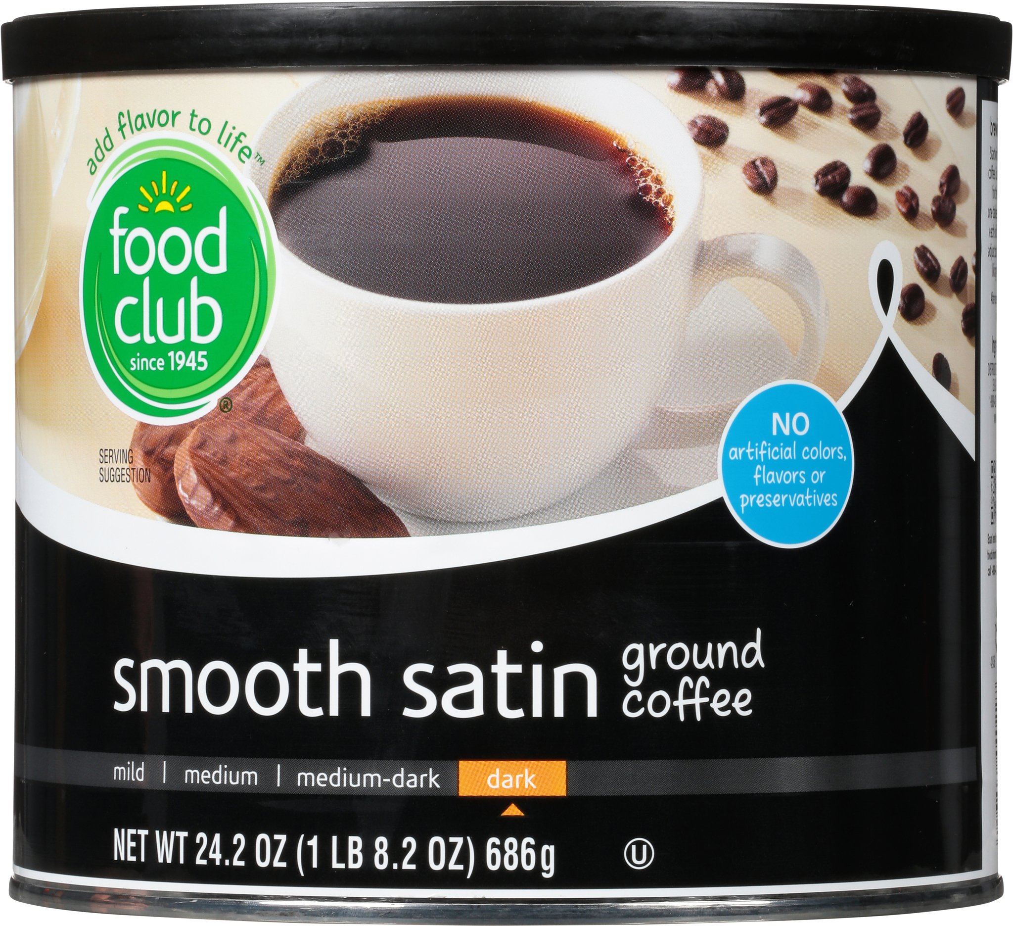 Dark Ground Smooth Satin Coffee