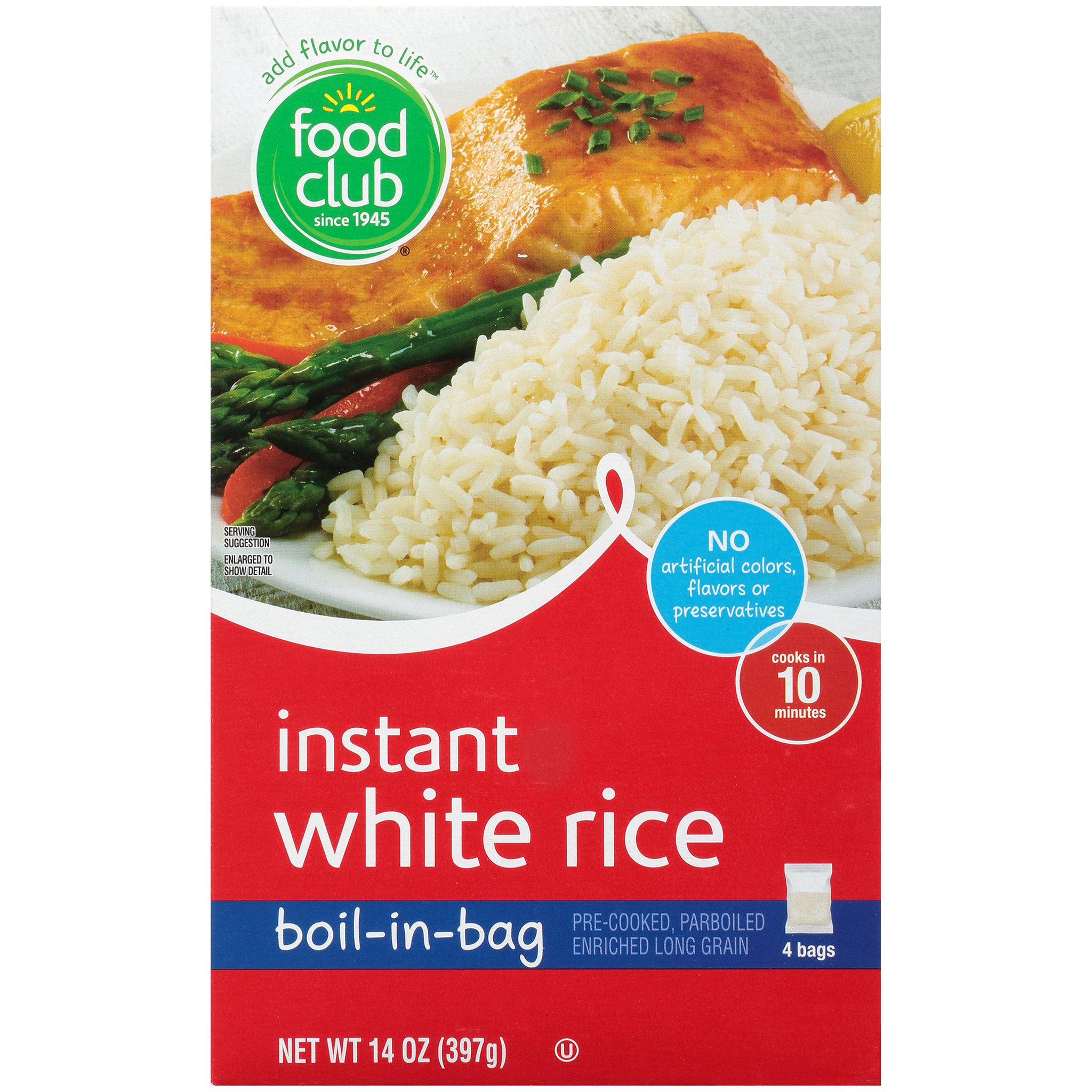 Boil-In-Bag Enriched Long Grain Instant White Rice