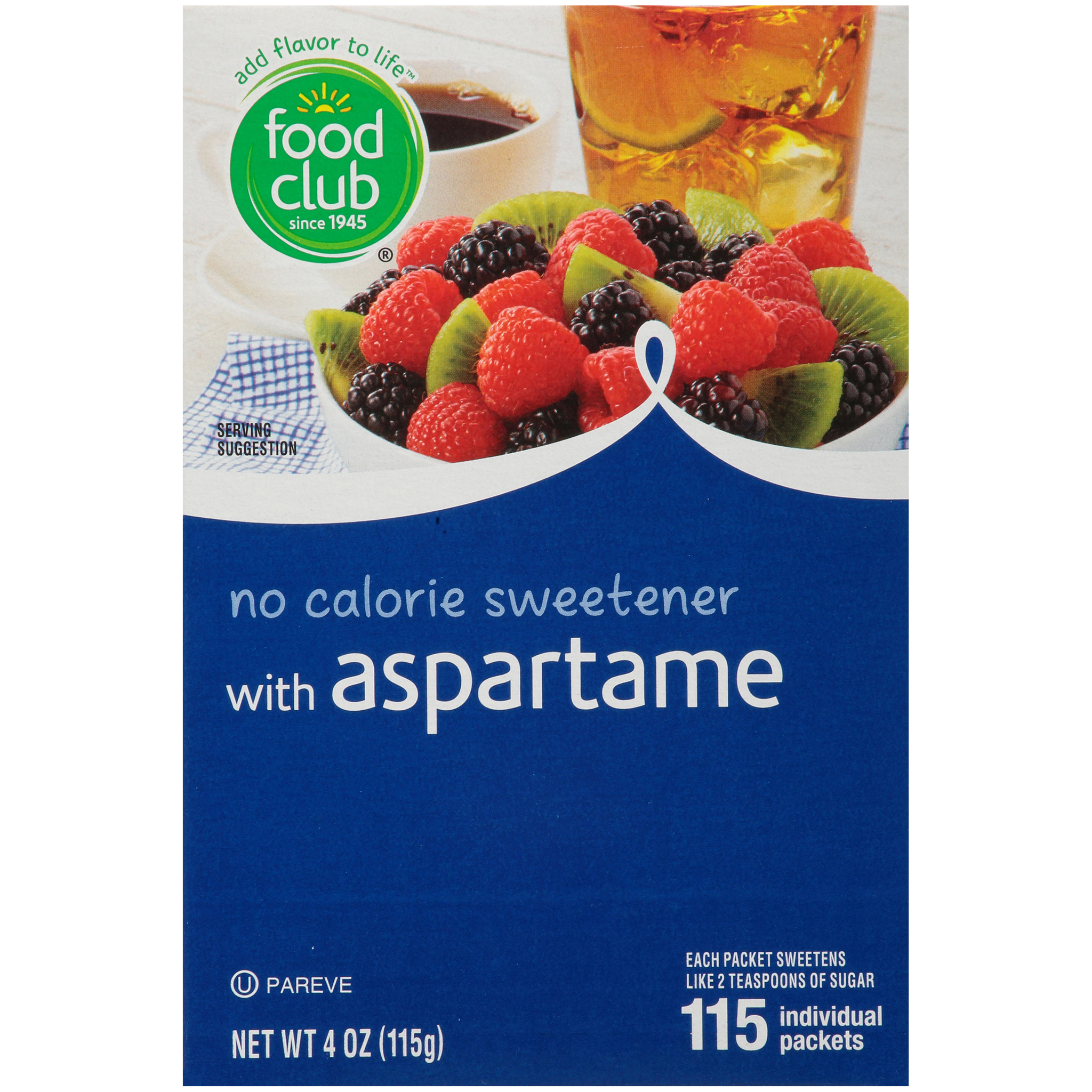 No Calorie Sweetener With Aspartame