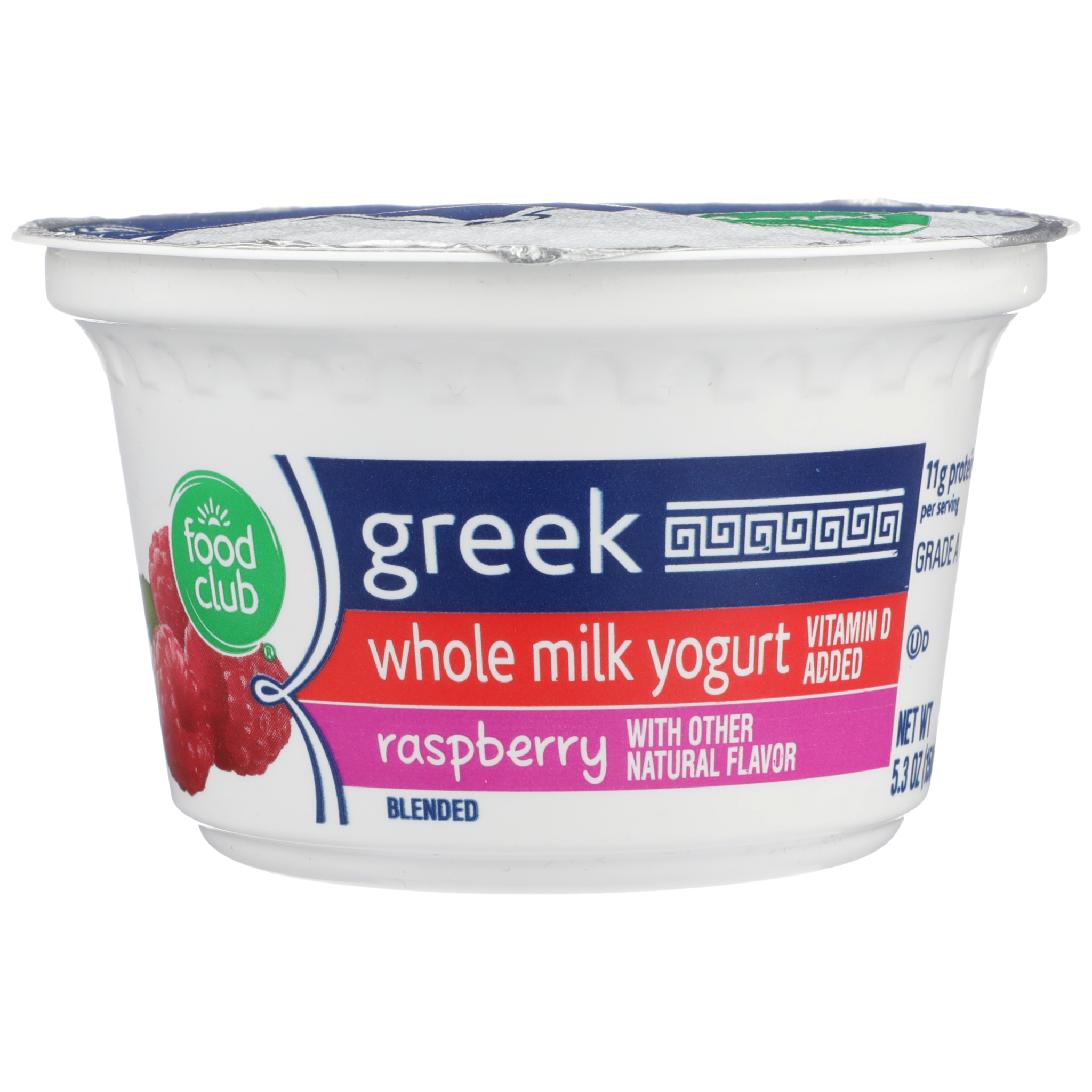 Raspberry Blended Greek Whole Milk Yogurt