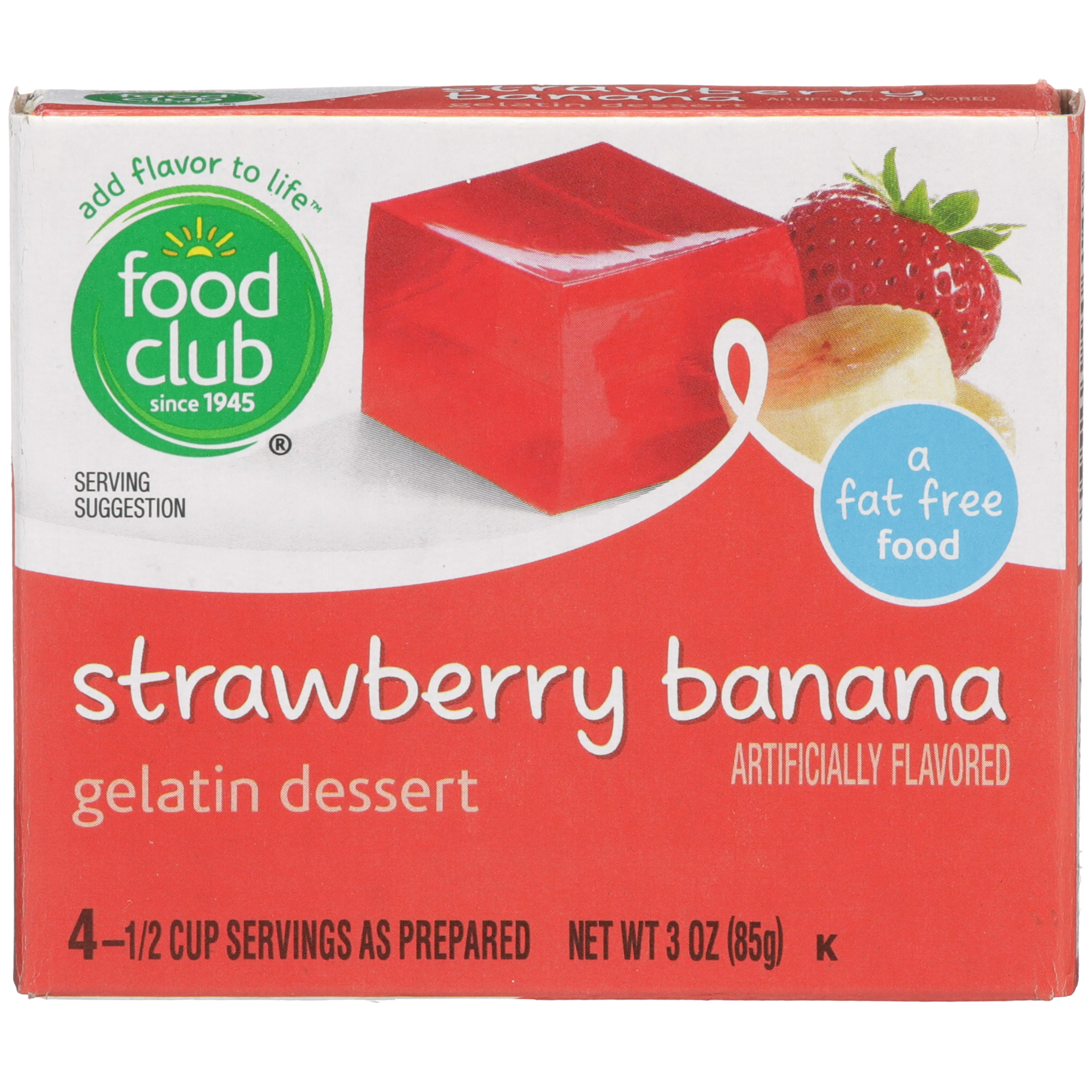 Strawberry Banana Gelatin Dessert