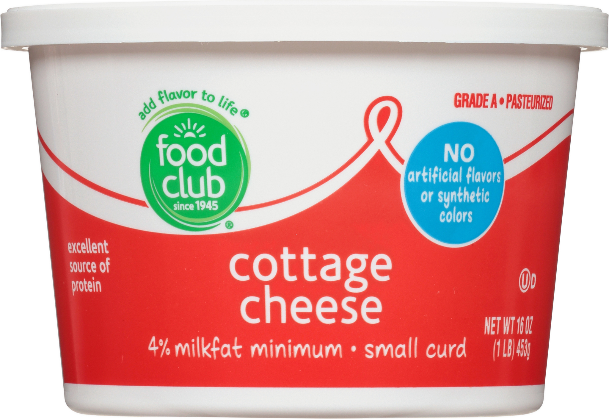 4% Milkfat Minimum Small Curd Cottage Cheese