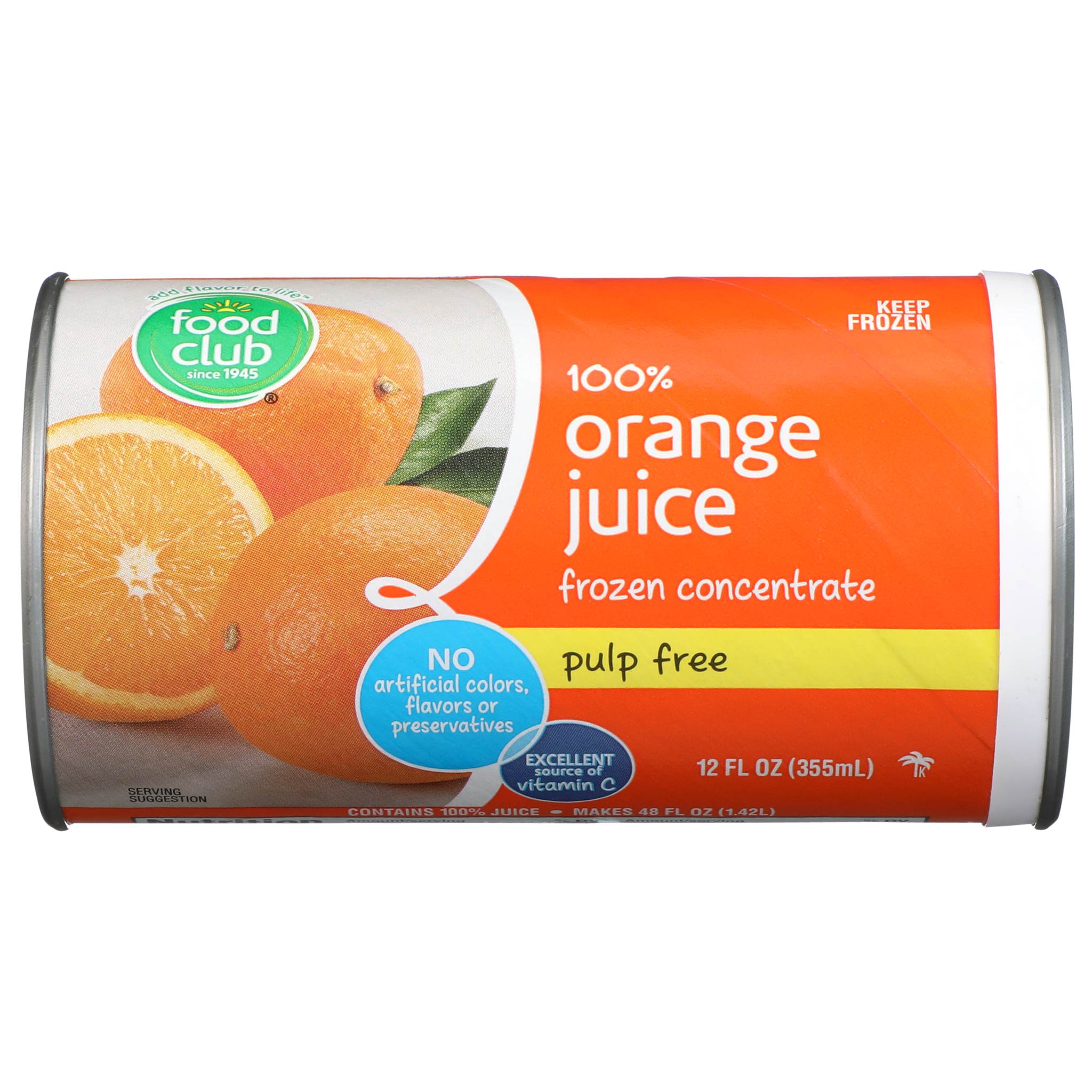 100% Orange Pulp Free Juice Frozen Concentrate