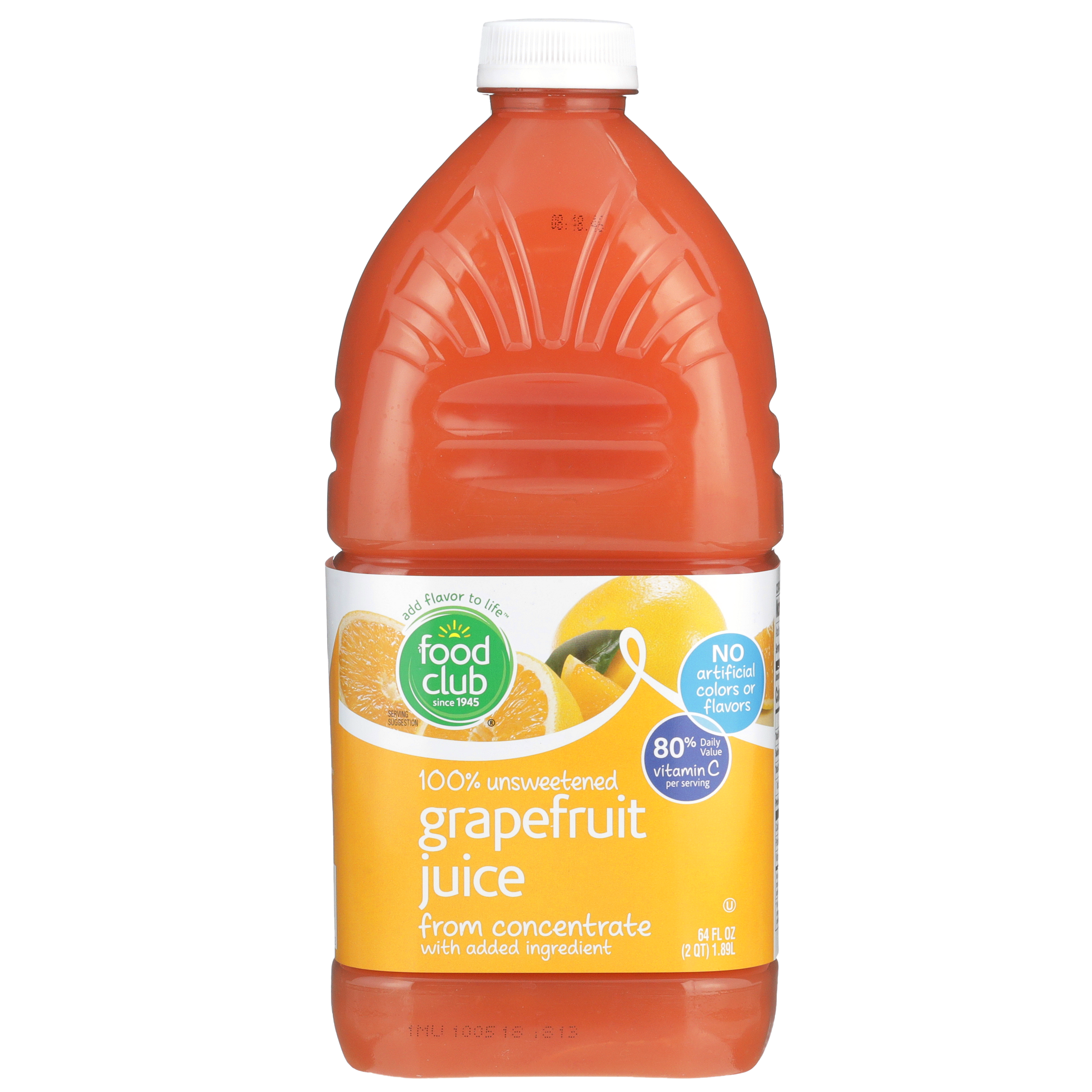 100% Unsweetened Grapefruit Juice From Concentrate