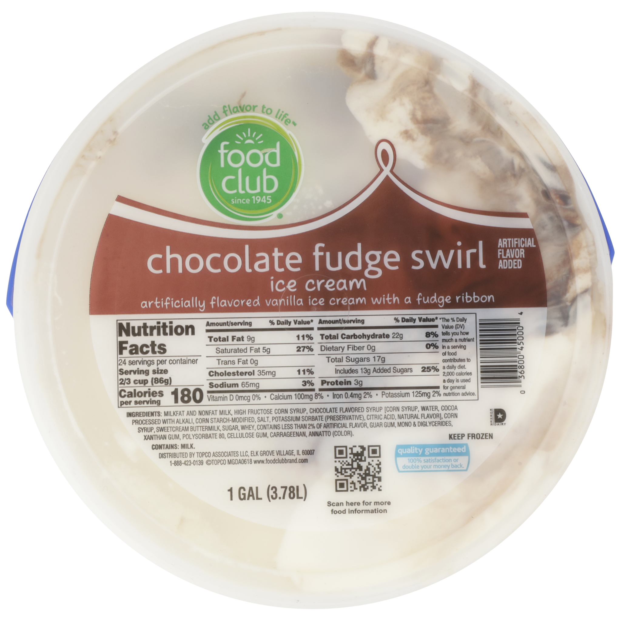 Chocolate Fudge Swirl Vanilla Ice Cream With A Fudge Ribbon