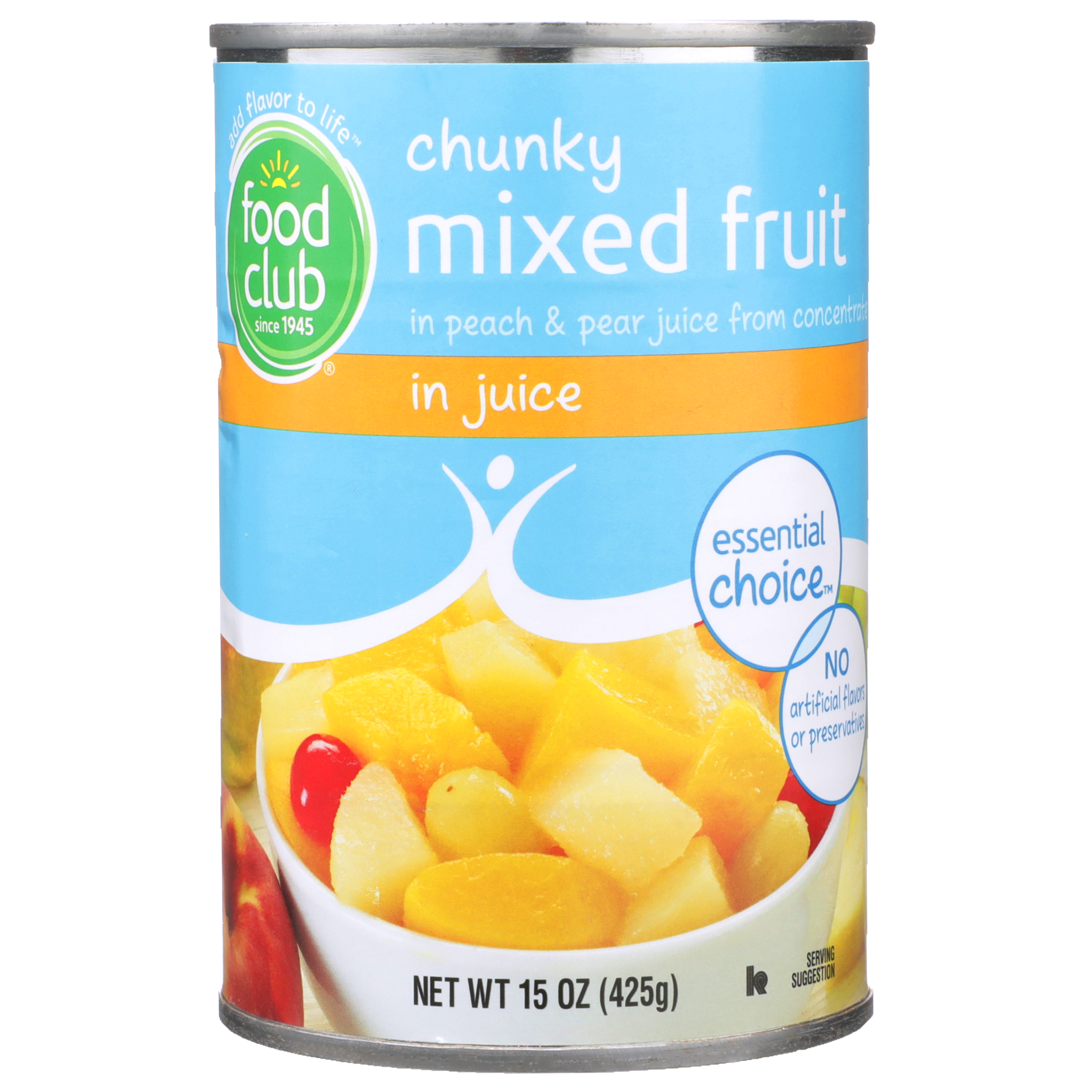 Chunky Mixed Fruit In Peach & Pear Juice From Concentrate