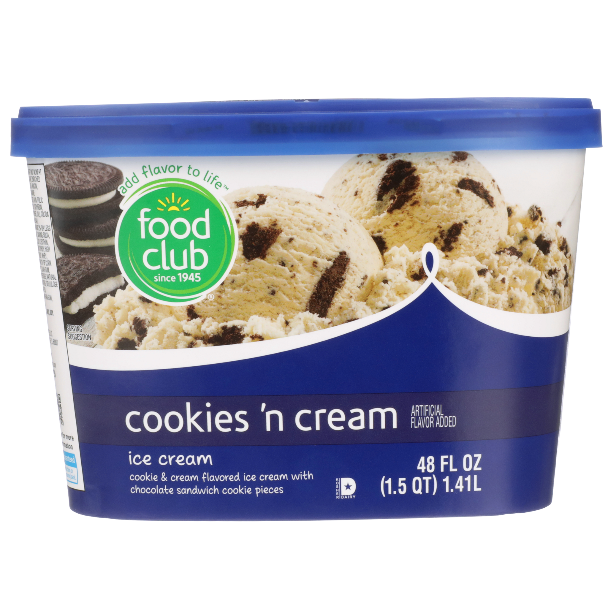 Cookies ‘N Cream Flavored Ice Cream With Chocolate Sandwich Cookie Pieces