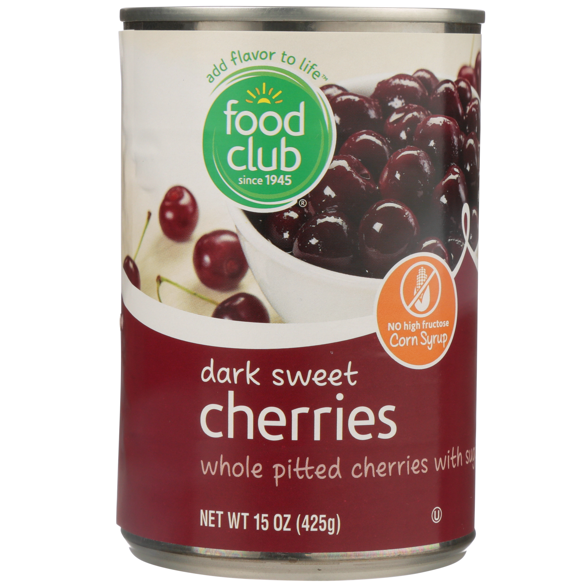 Dark Sweet Whole Pitted Cherries With Sugar