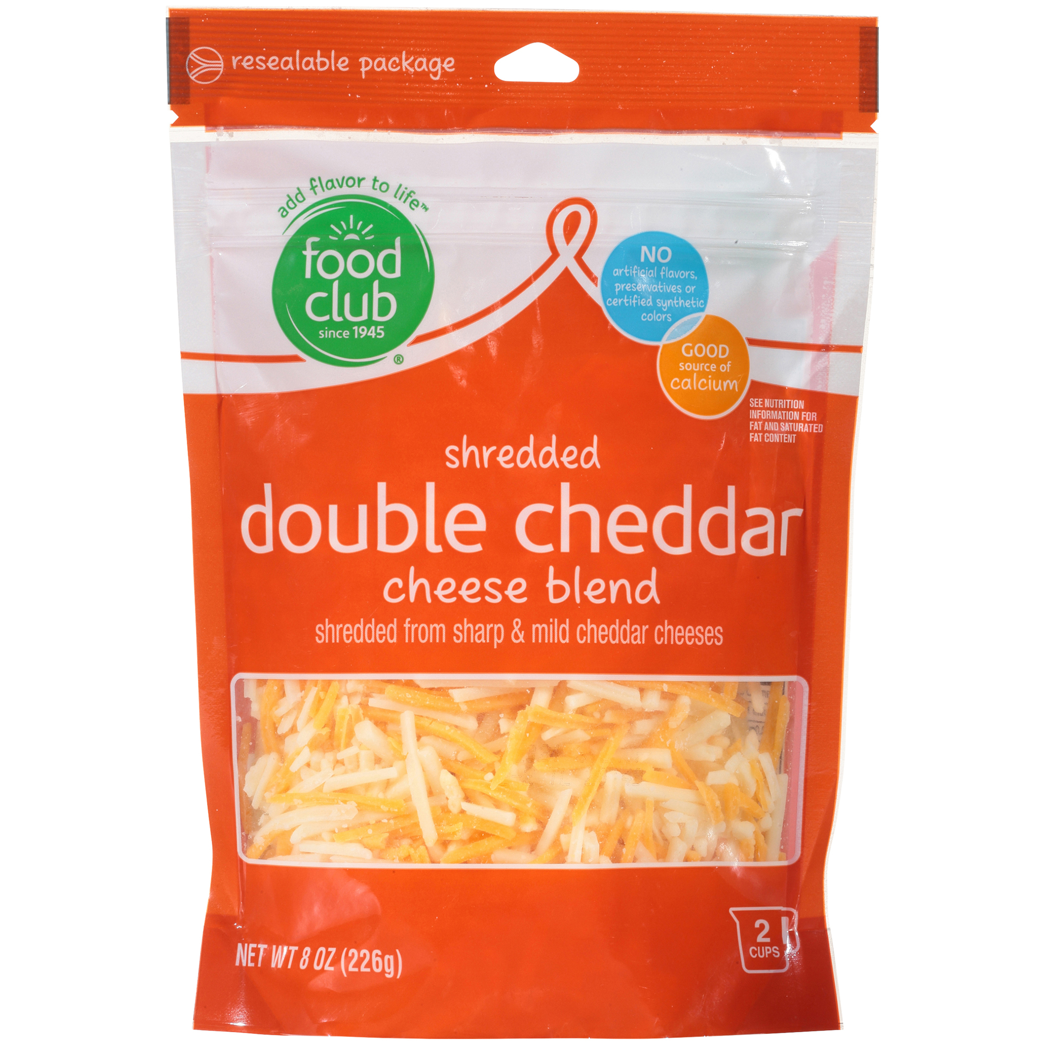 Double Cheddar Cheese Blend Sharp & Mild Cheddar Shredded Cheeses