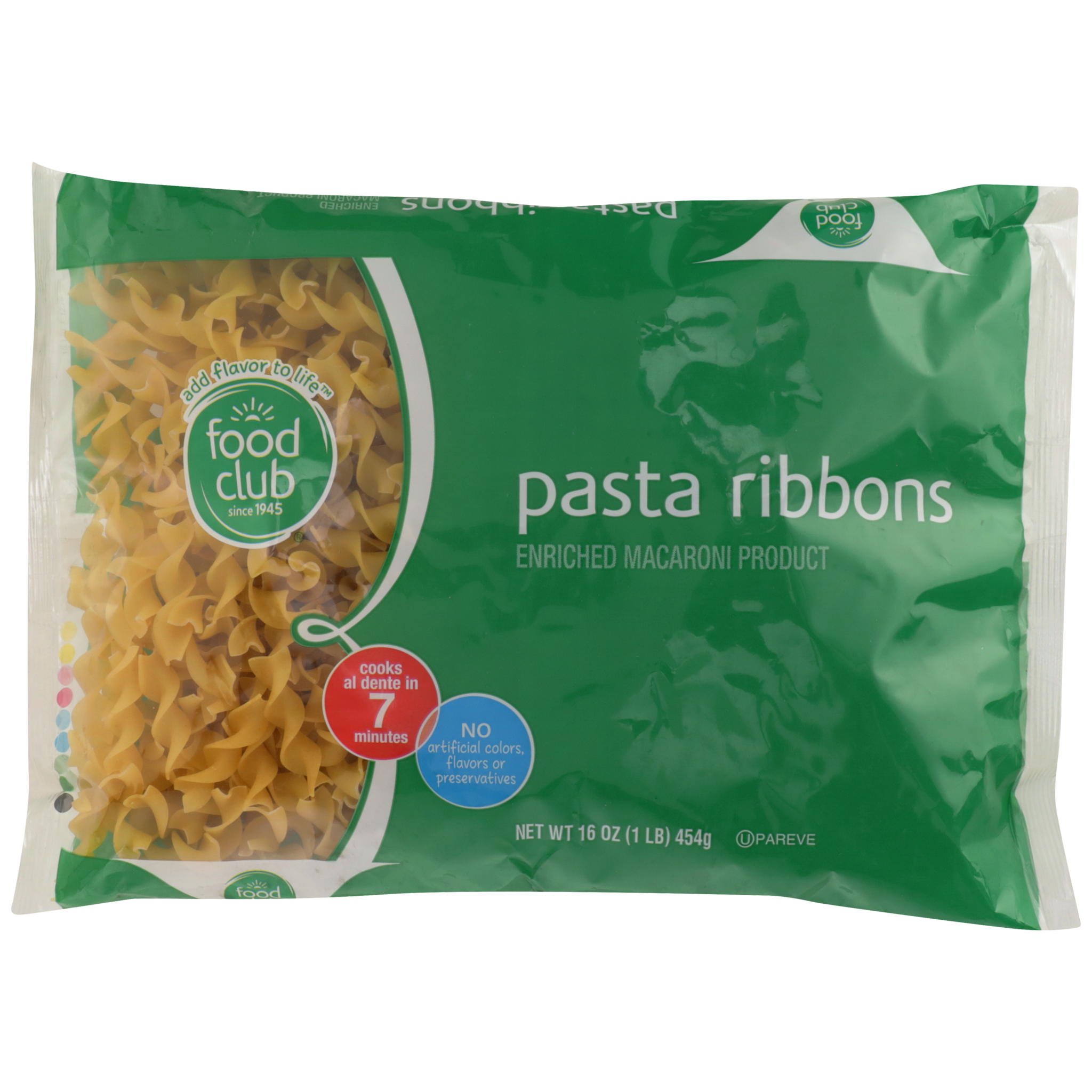 Enriched Macaroni Product  Pasta Ribbons