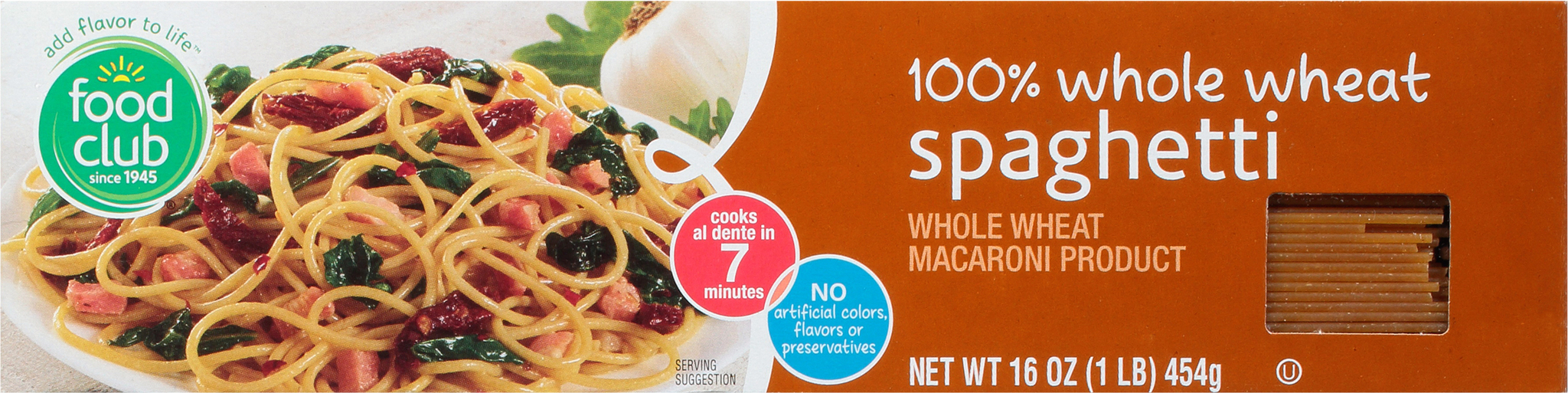 100% Whole Wheat Spaghetti