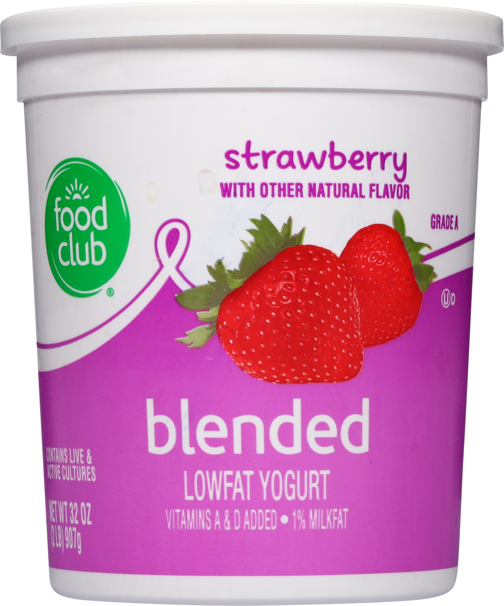 Blended Low Fat Strawberry Yogurt