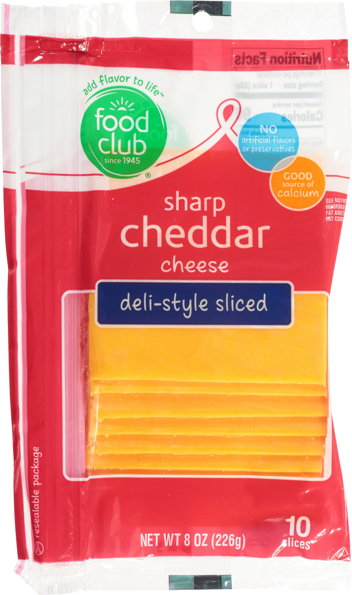 Deli-Style Sharp Cheddar Cheese Slices