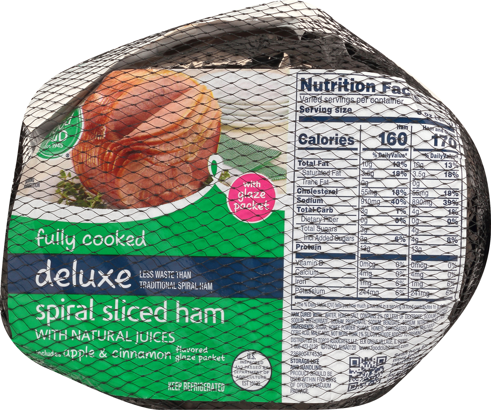 Deluxe Spiral Sliced Ham with Natural Juices