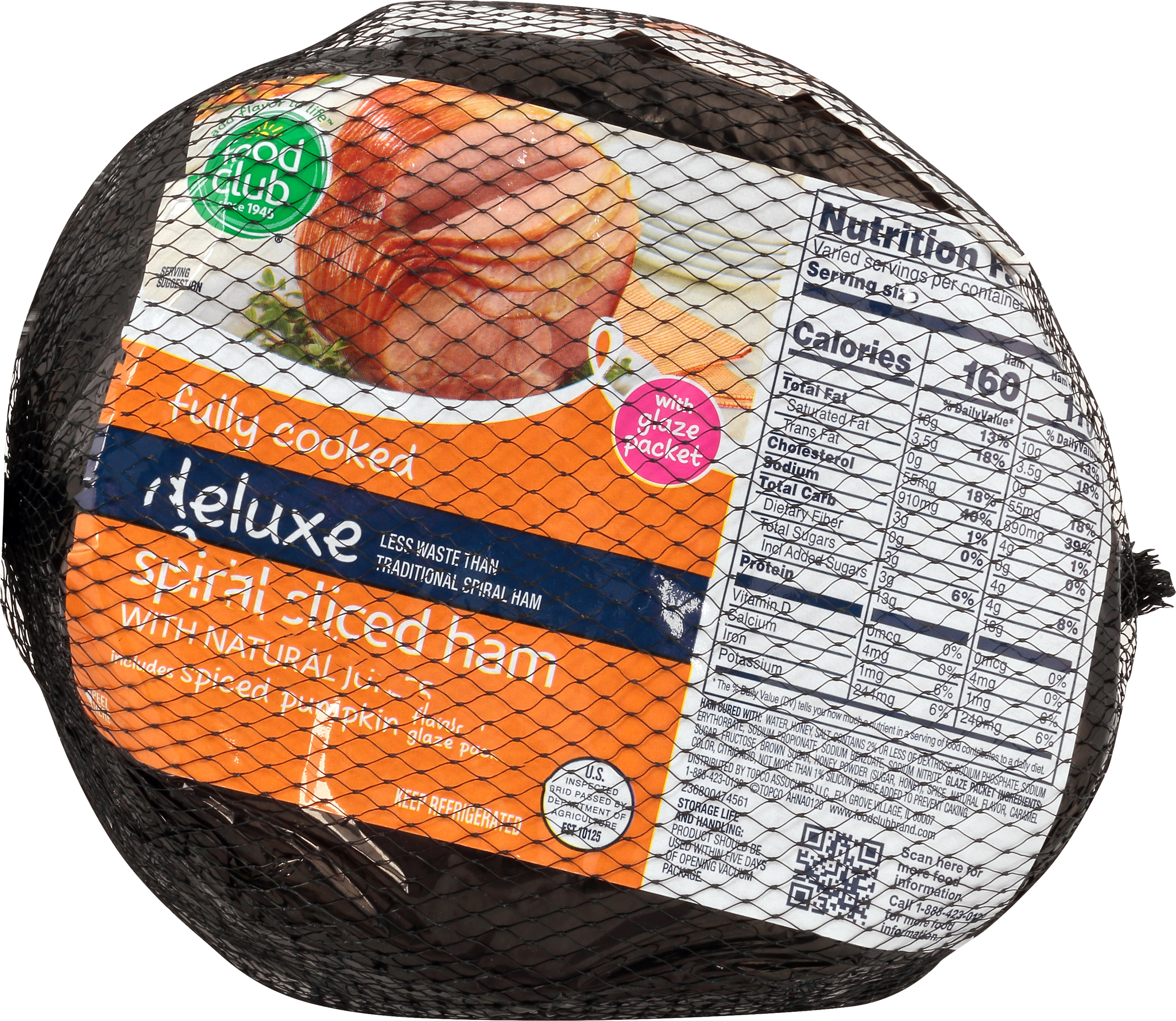 Deluxe Spiral Sliced Ham with Natural Juices