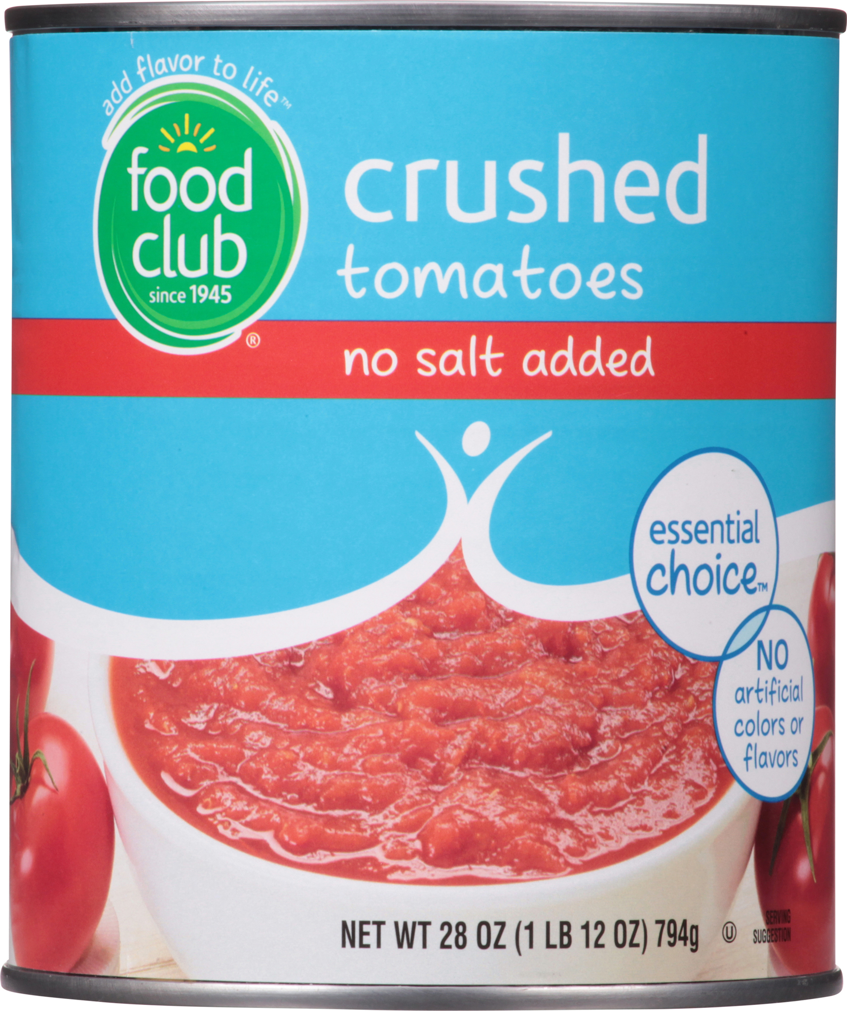 Essential Choice No Salt Added Crushed Tomatoes