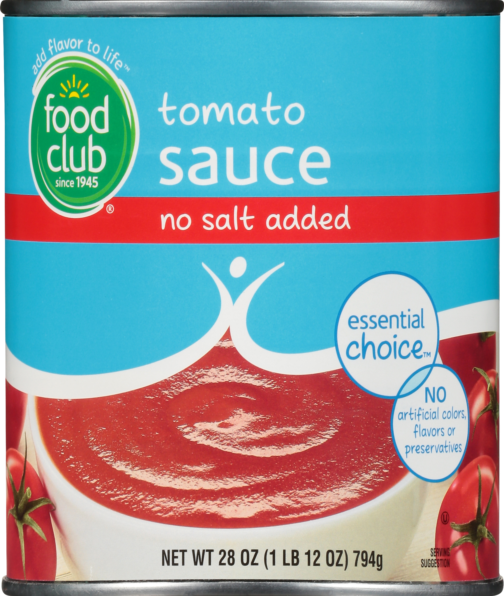 Essential Choice No Salt Added Tomato Sauce