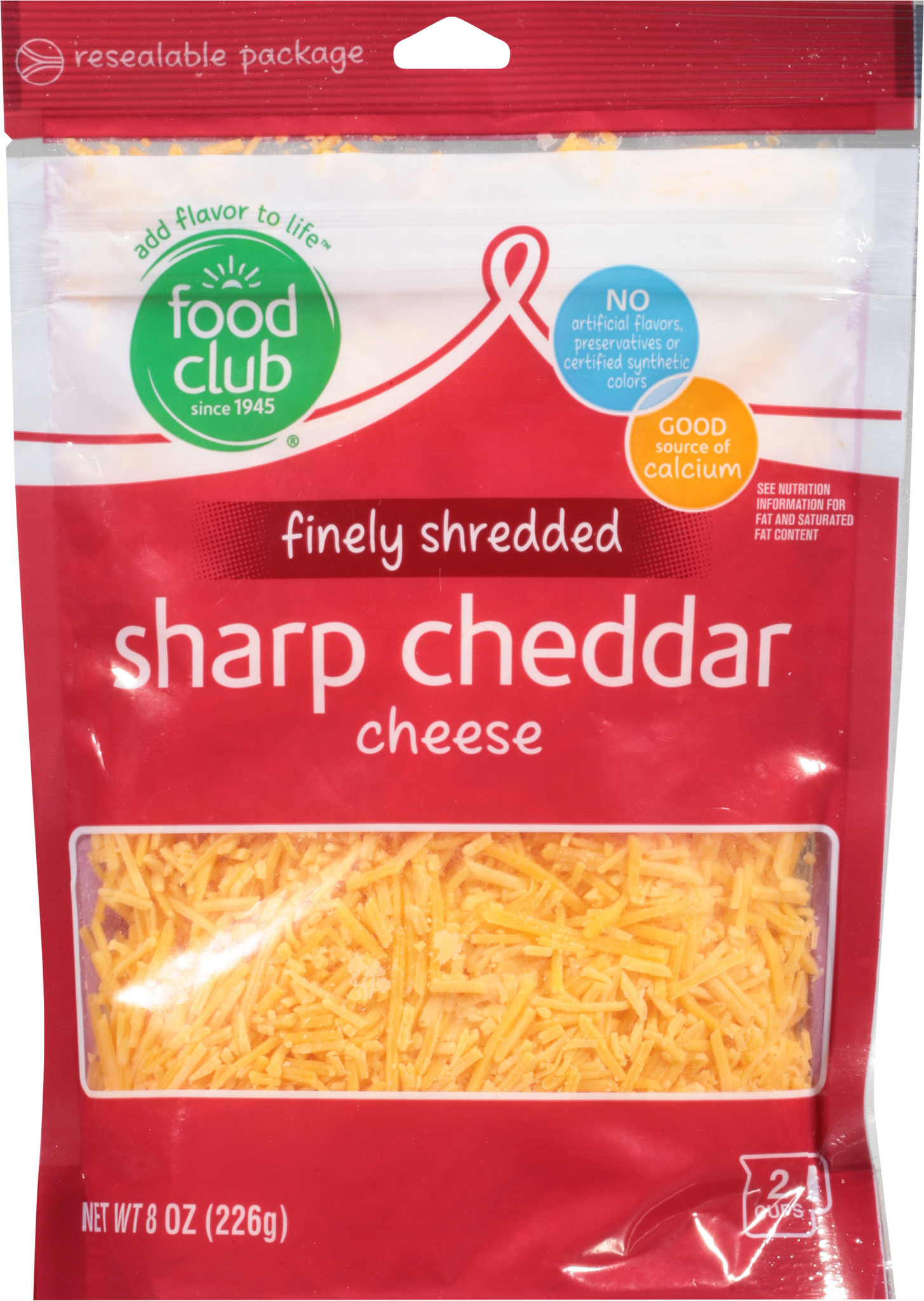 Finely Shredded Sharp Cheddar Cheese