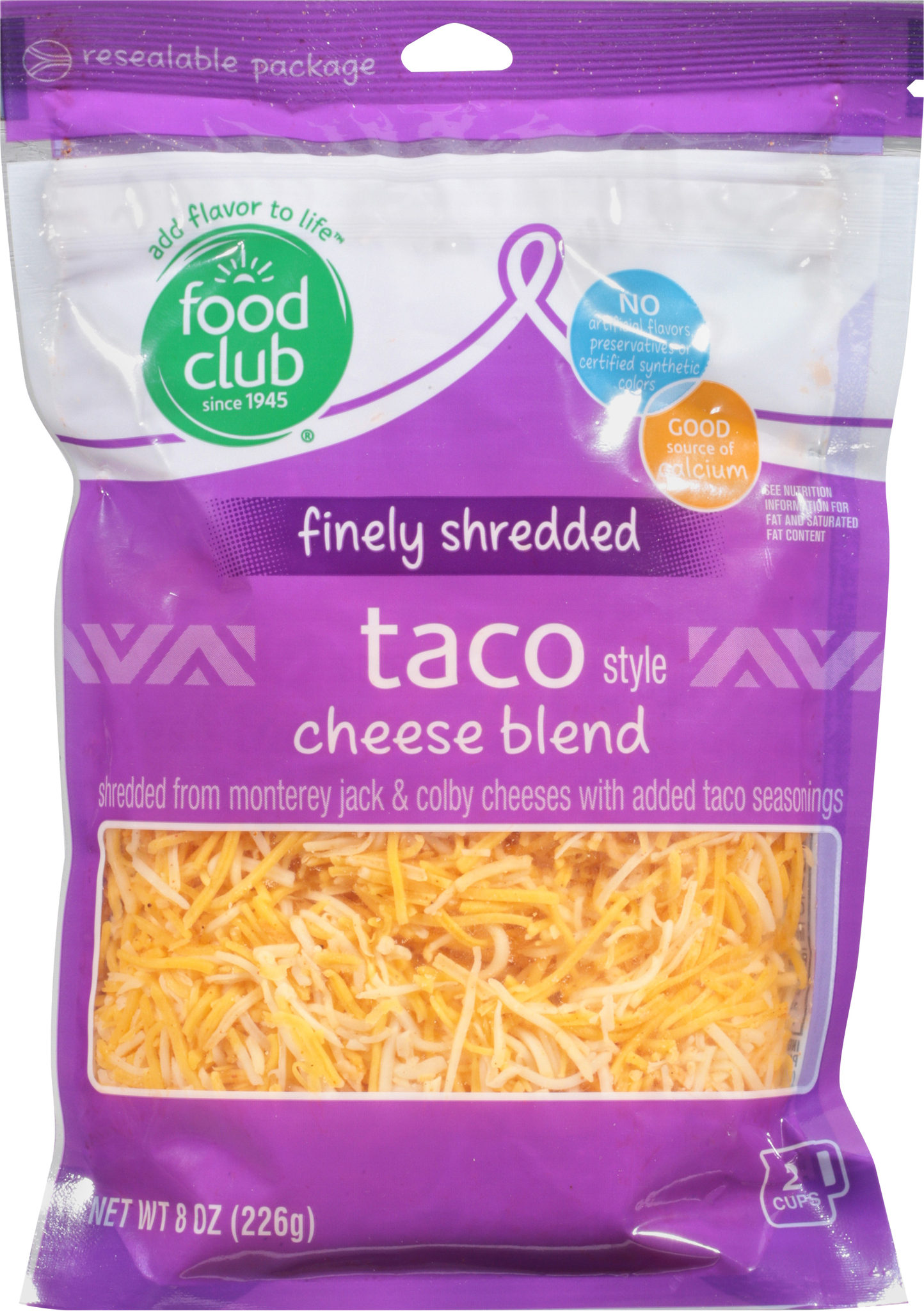 Finely Shredded Taco Style Cheese Blend