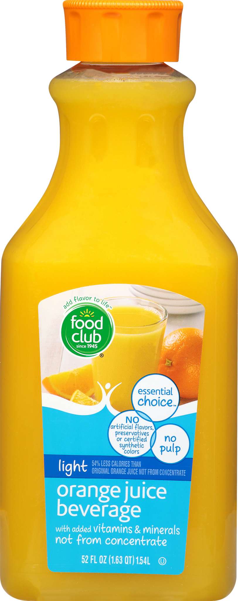 Light Orange Juice Beverage