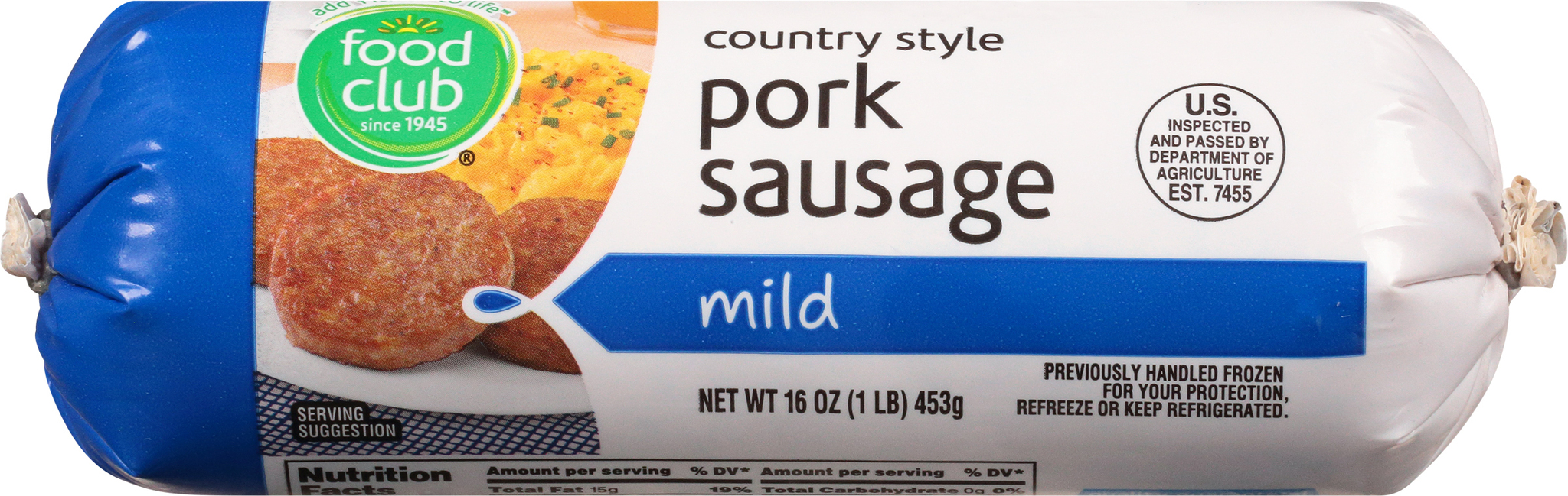 Mild Country Style Pork Sausage