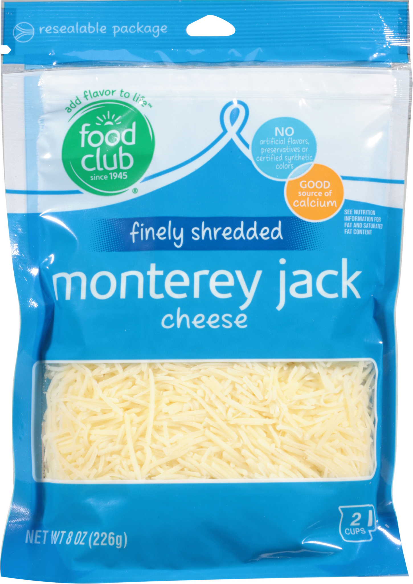 Monterey Jack Finely Shredded Cheese