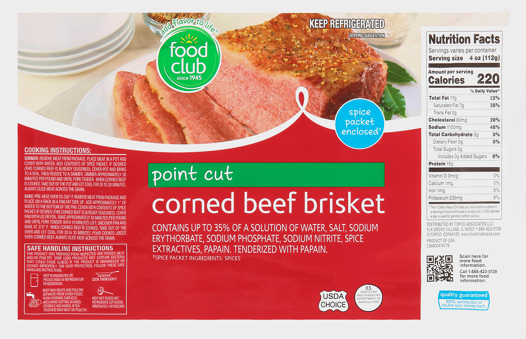 Point Cut Corned Beef Brisket