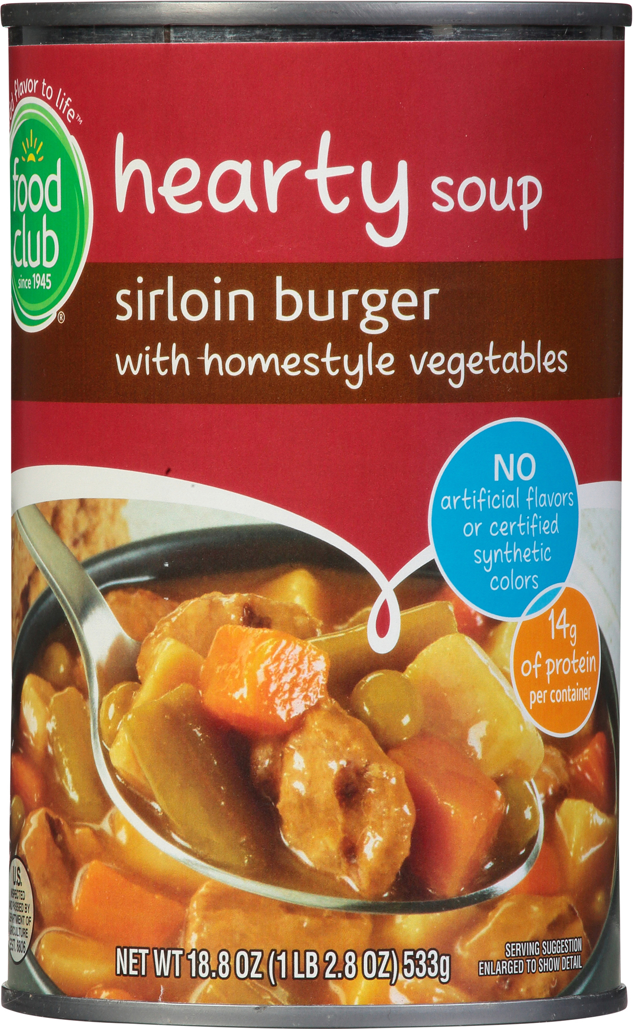 Sirloin Burger Hearty Soup with Homestyle Vegetables