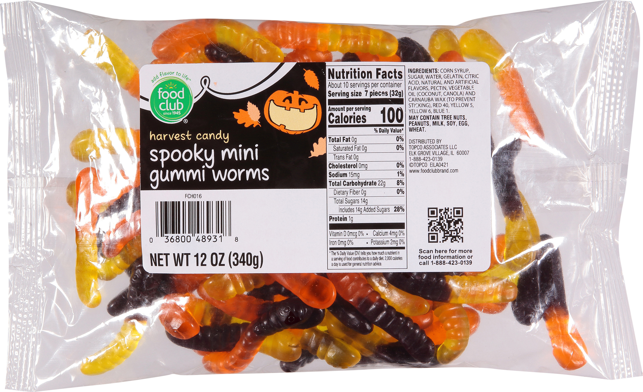 Spooky Mini Gummi Worms