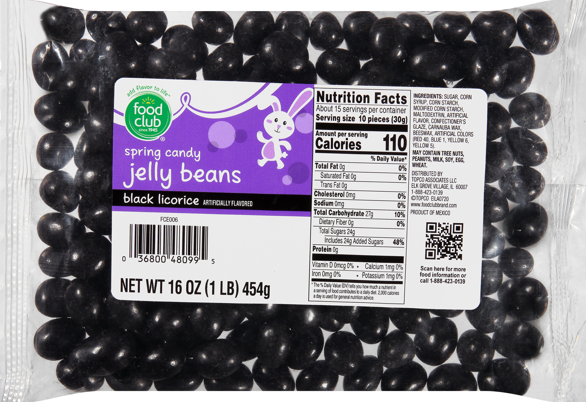 Spring Candy Black Licorice Jelly Beans