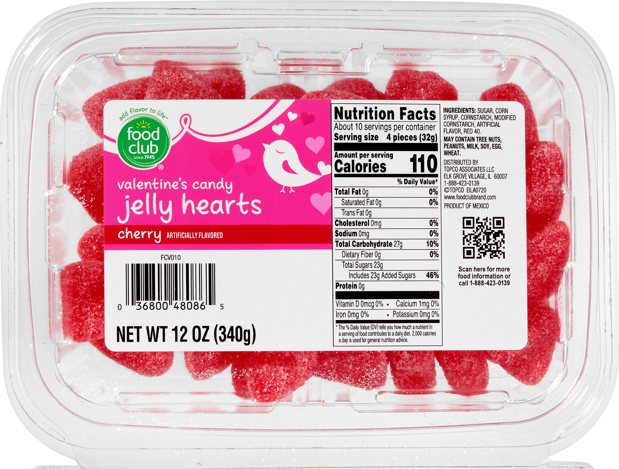 Valentines Candy Cherry Jelly Hearts