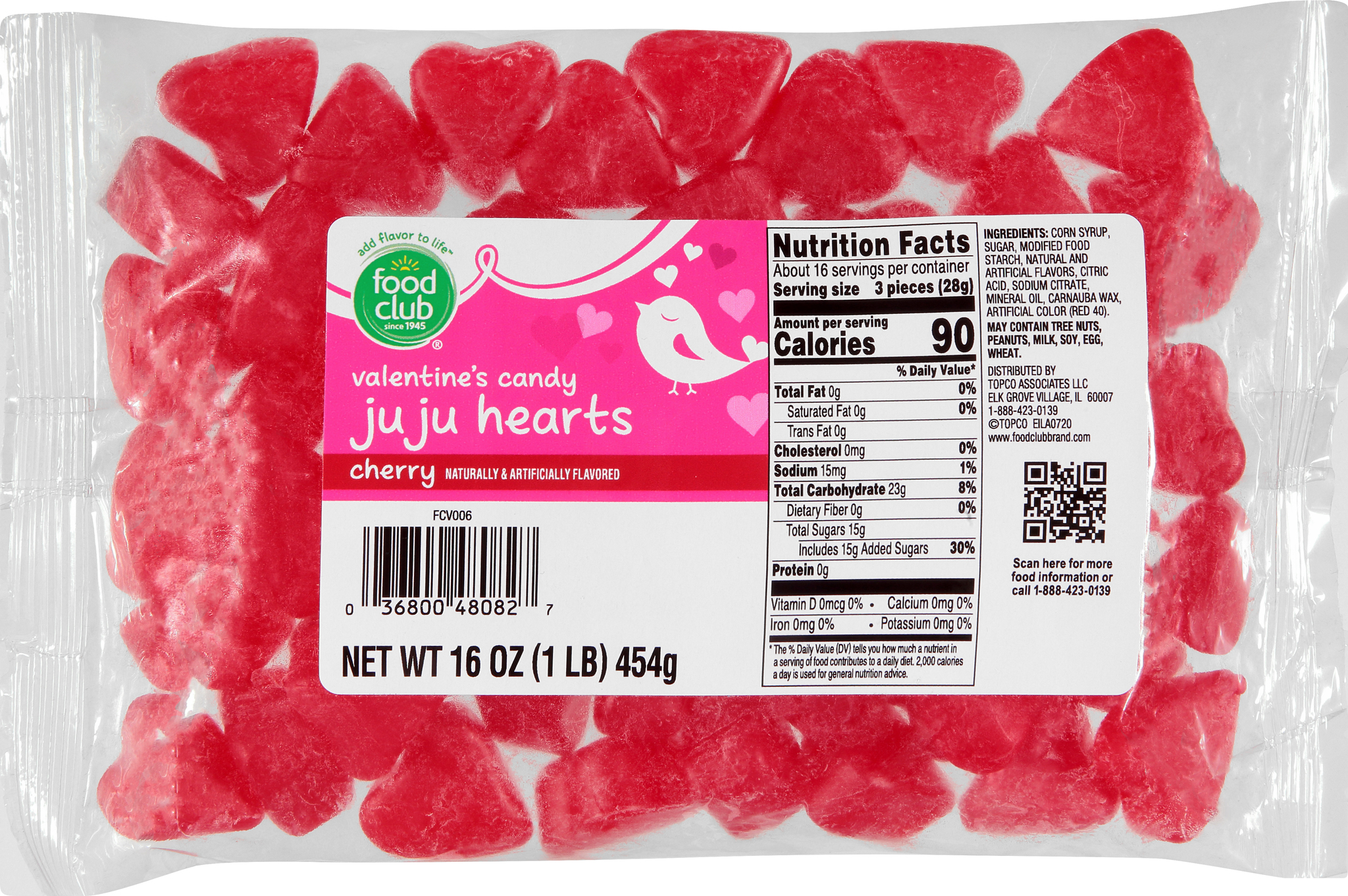 Valentines Candy Cherry Juju Hearts