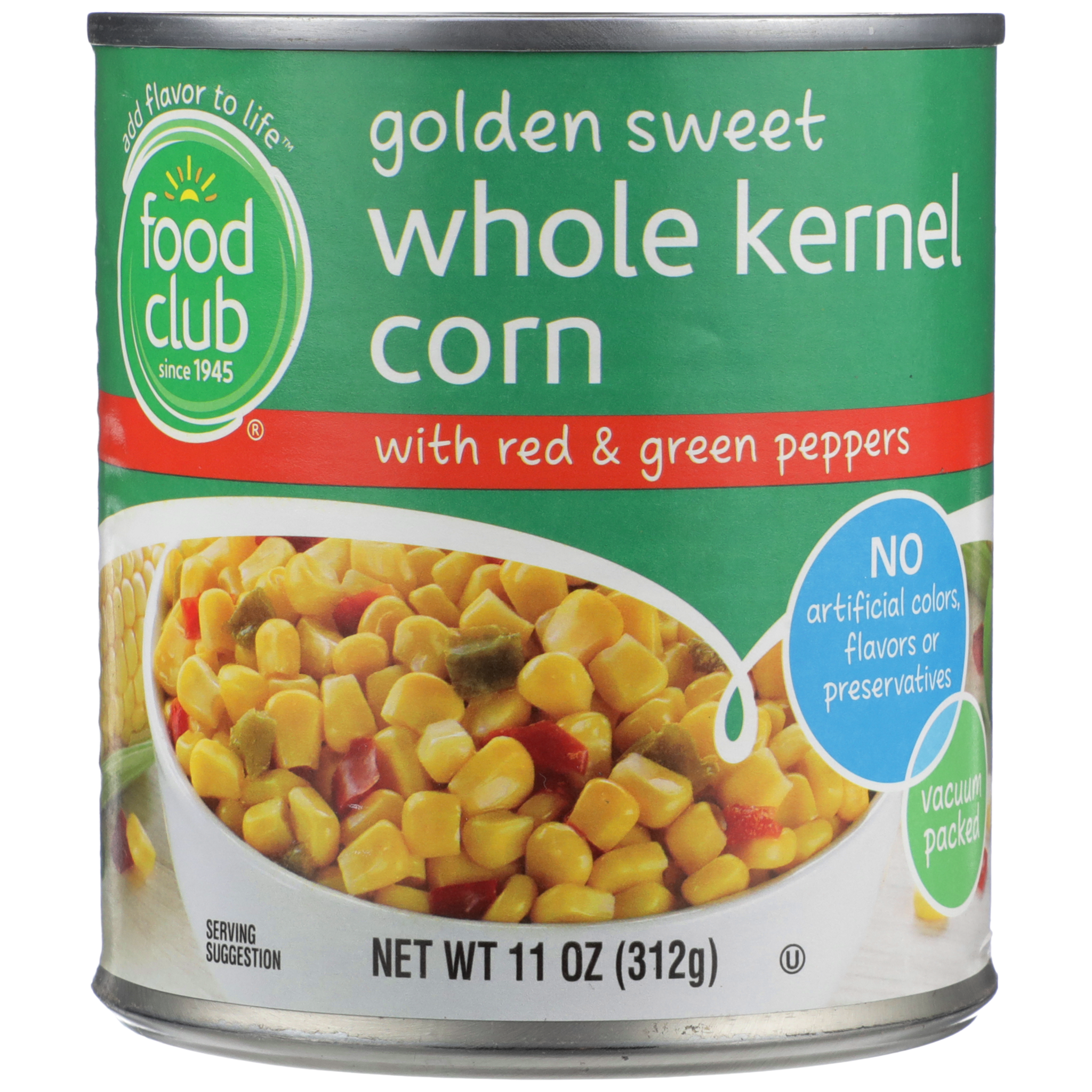 Golden Sweet Whole Kernel Corn With Red & Green Peppers