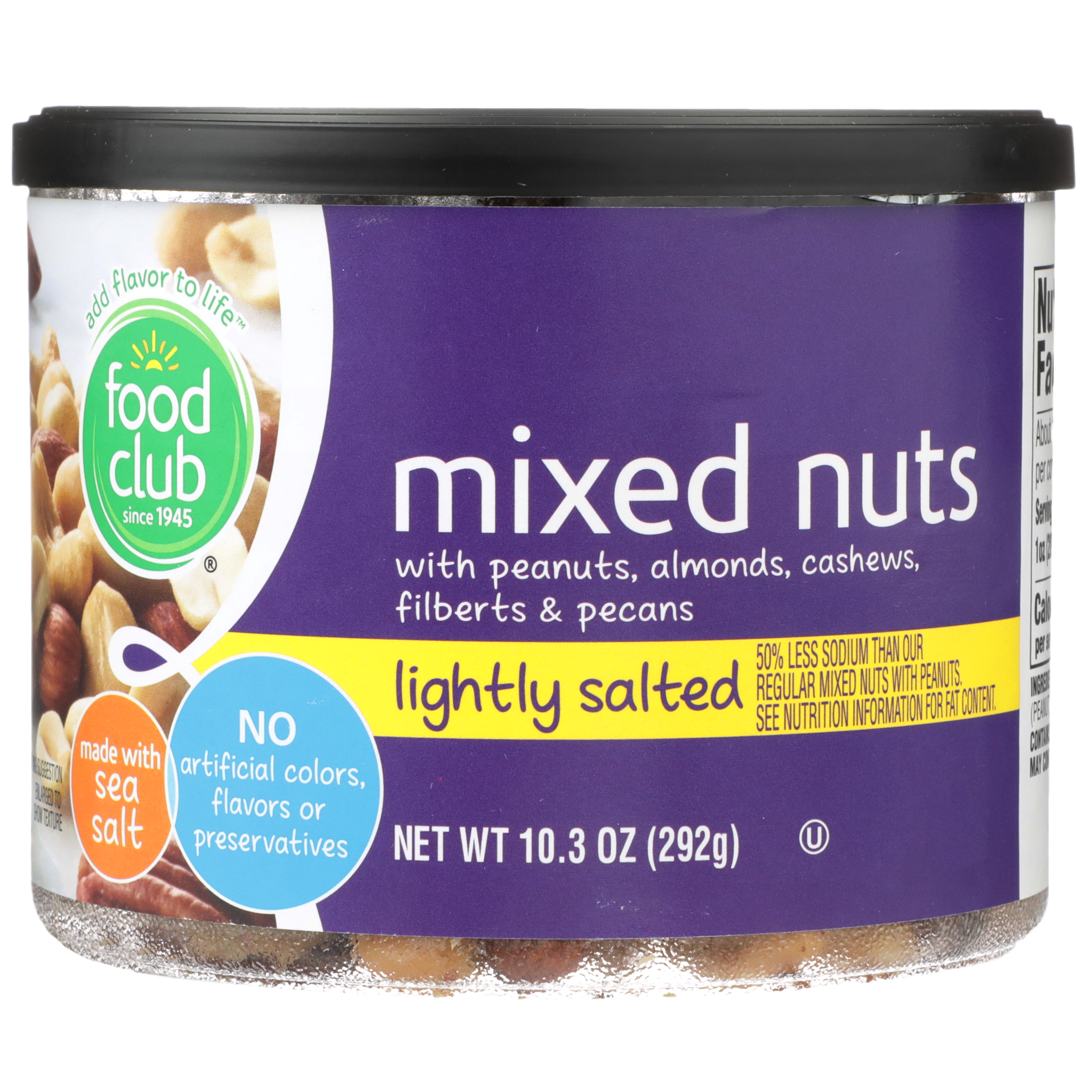 Lightly Salted Mixed Nuts With Peanuts  Almonds  Cashews  Filberts & Pecans