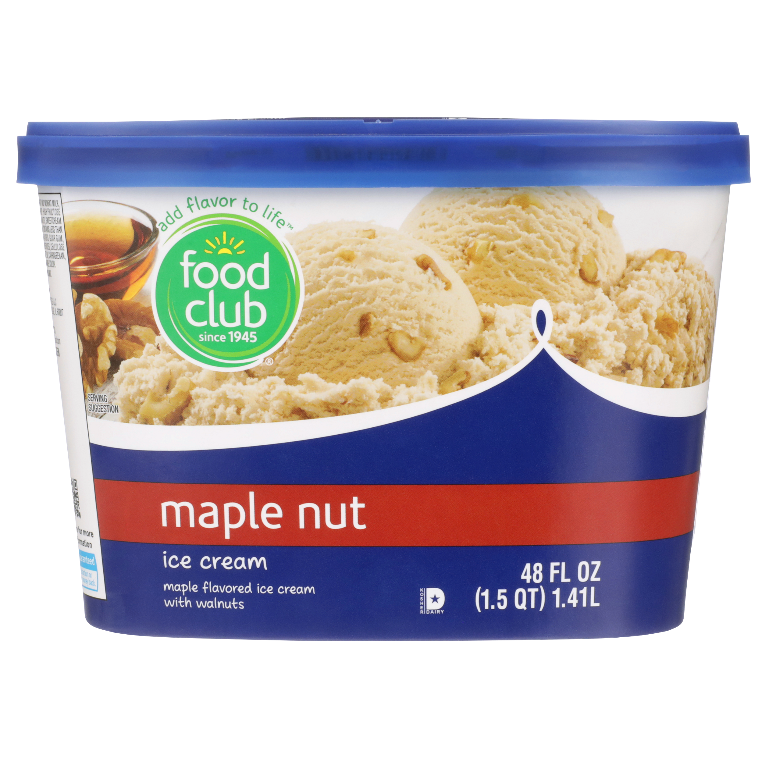 Maple Nut Maple Flavored Ice Cream With Walnuts