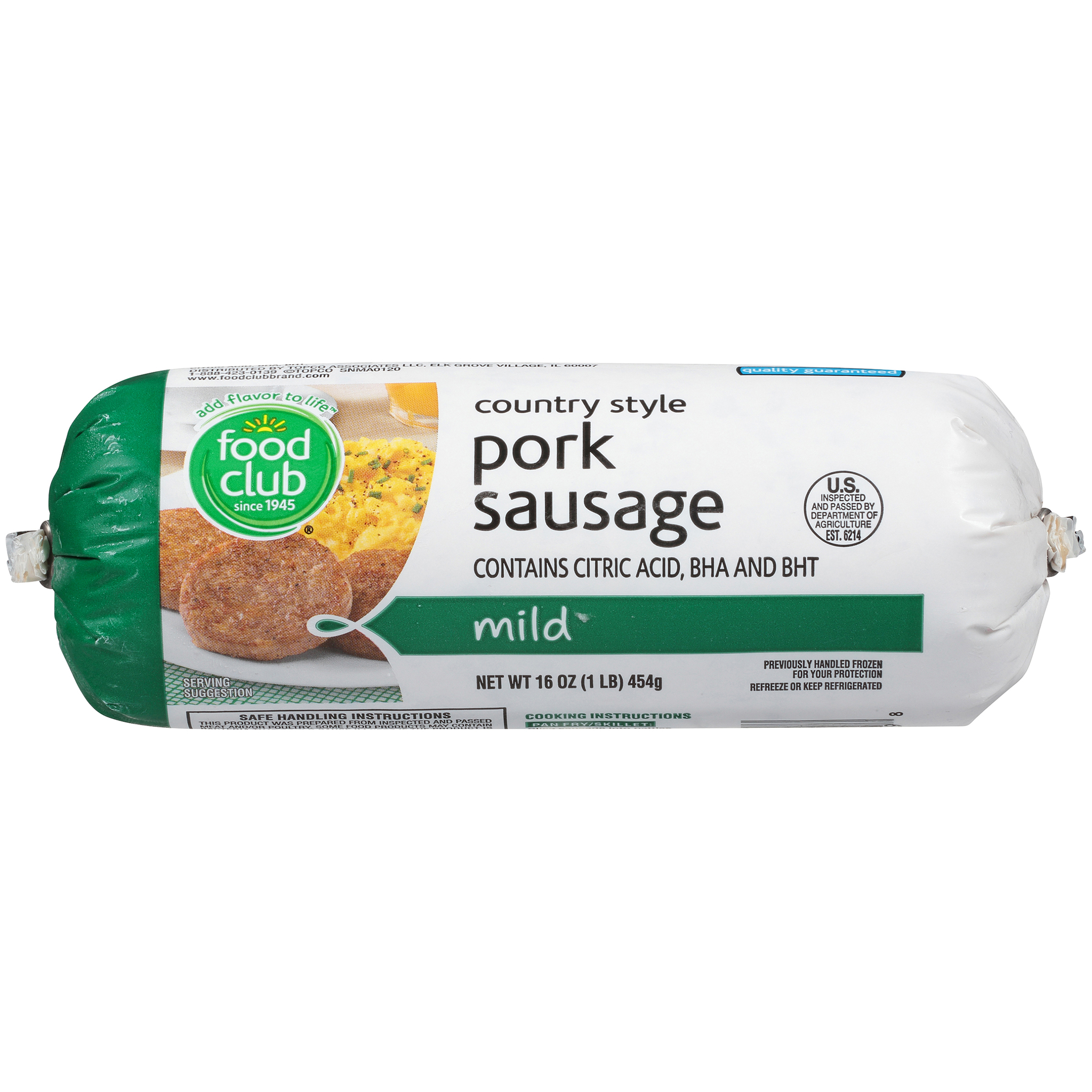 Mild Country Style Pork Sausage